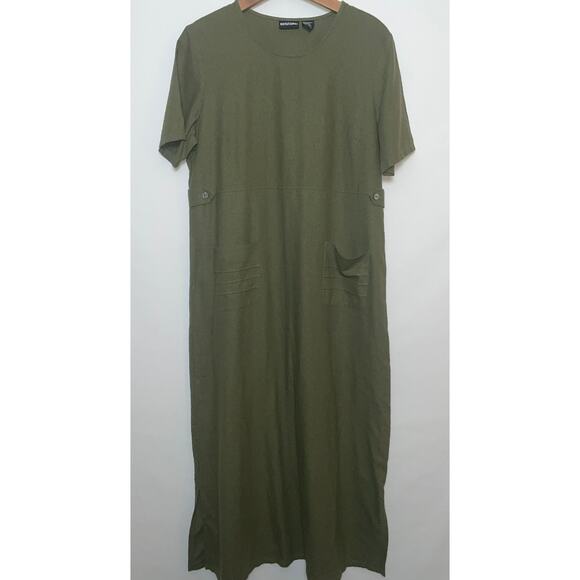 Vintage Notations 100% Silk Dress - Size L - In Excellent Condition‎ - Picture 1 of 8